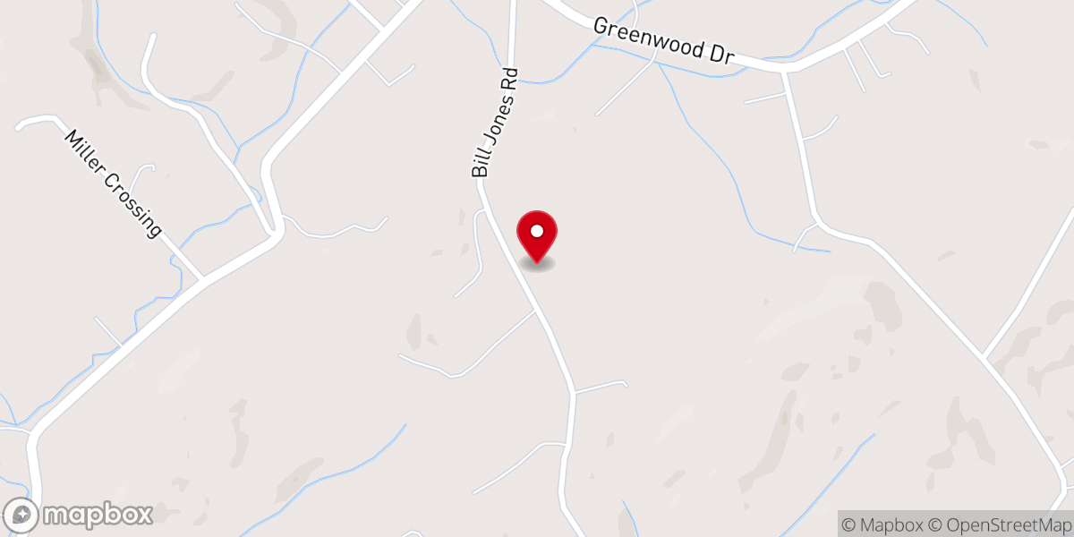 Map showing location of Community Baptist Church