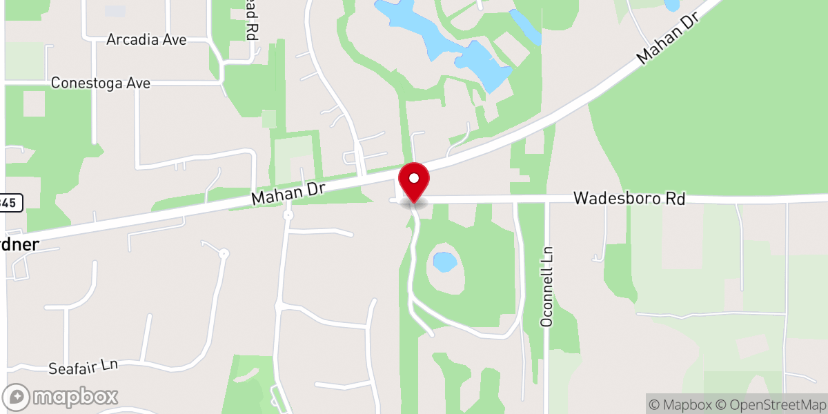 Map showing location of Union Branch Church