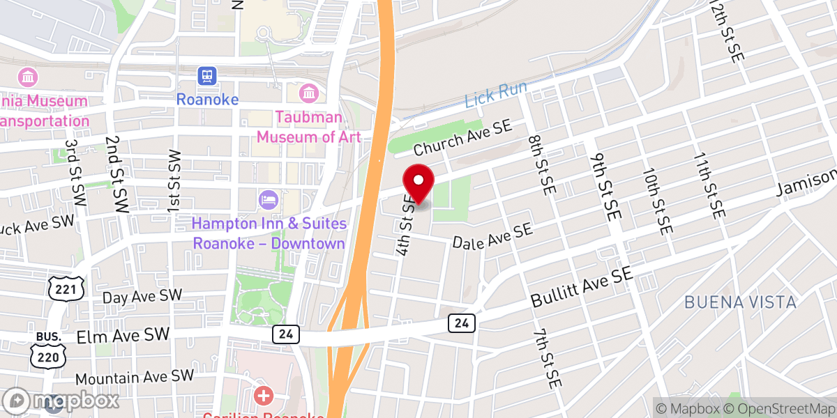 Map showing location of Rescue Mission Ministries