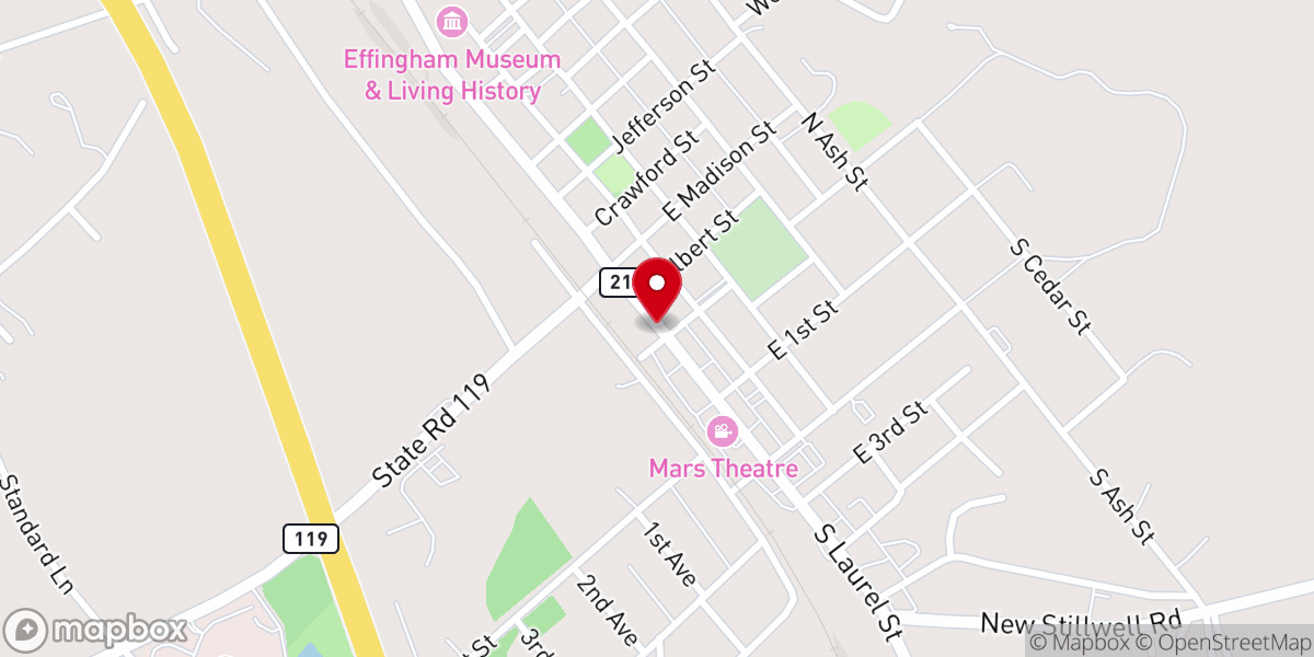 Map showing location of Unbroken Faith Ministries