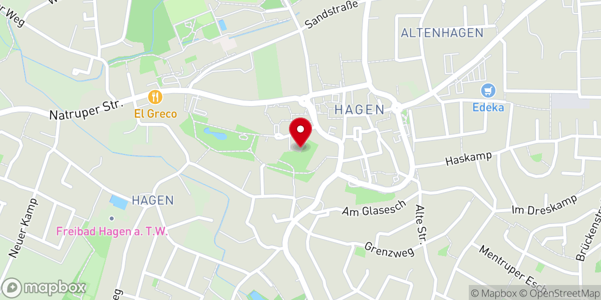 Map showing location of Hagen am Teutoburger Wald