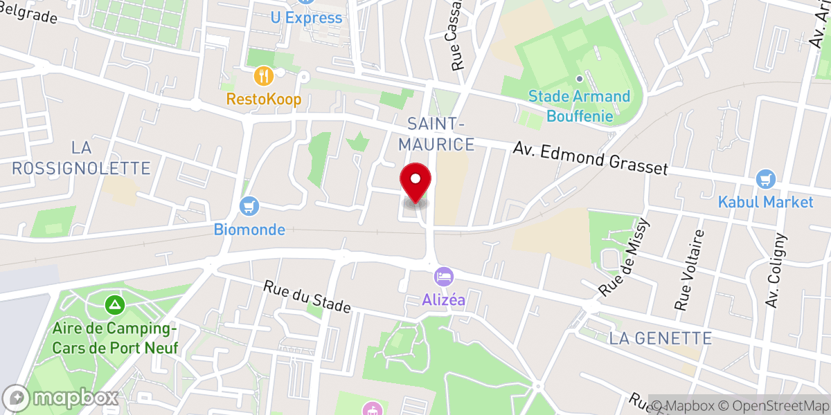 Map showing location of Eglise Evangélique "Le chemin"
