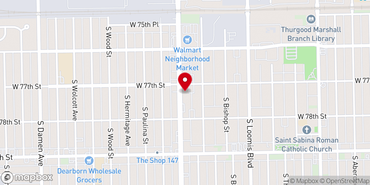 Map showing location of Jacob's Ladder Church