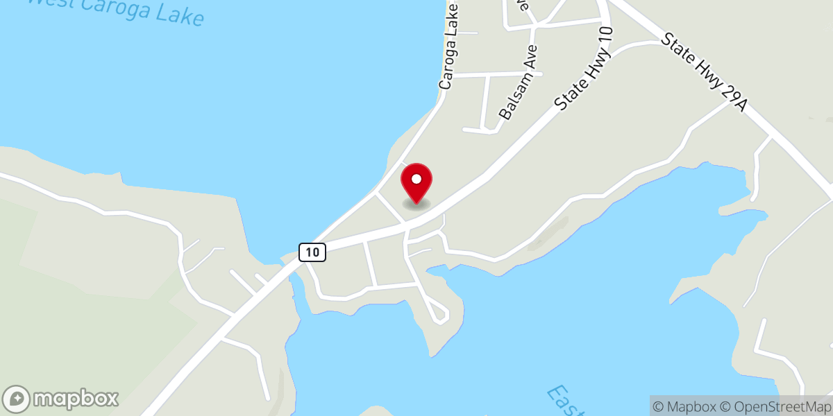 Map showing location of Caroga Chapel