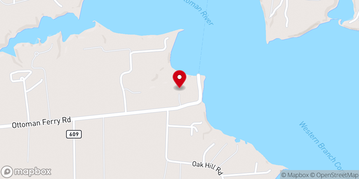 Map showing location of Merry Point Ferry