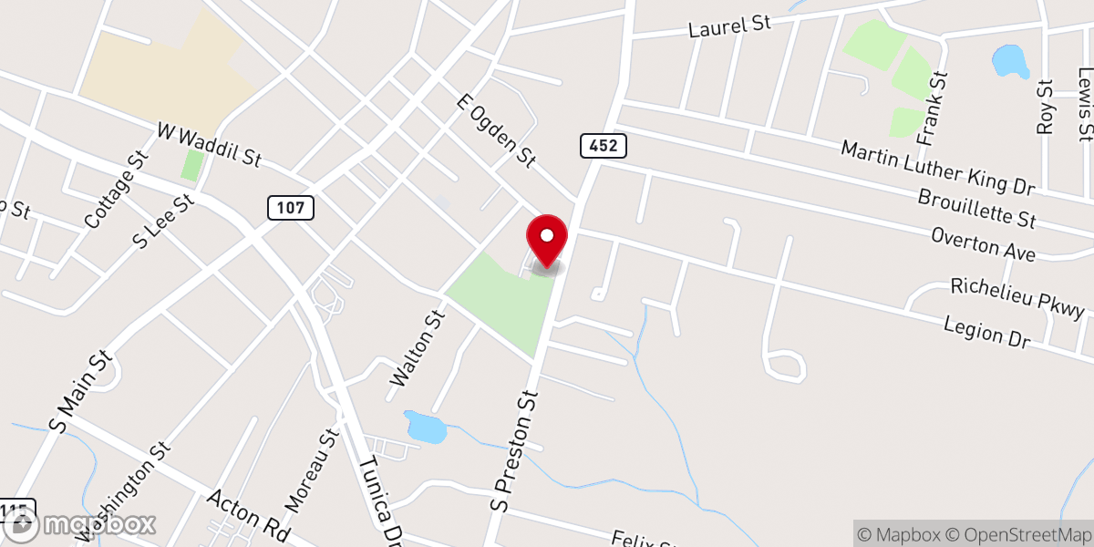 Map showing location of Holy Ghost Catholic Church