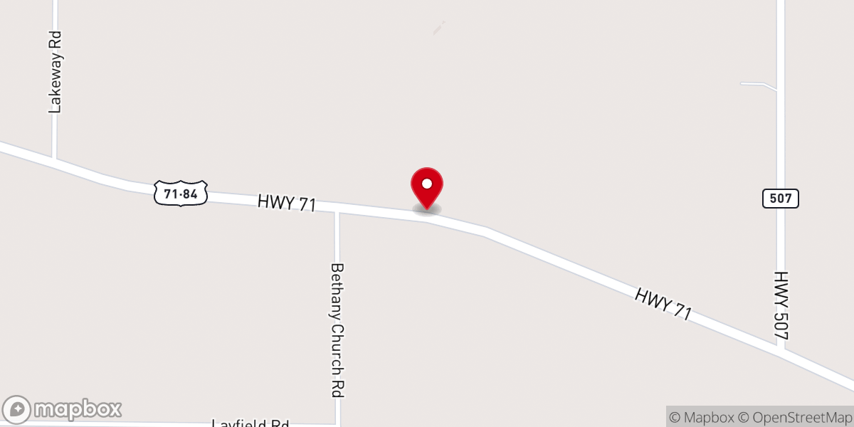 Map showing location of Abbie Lane
