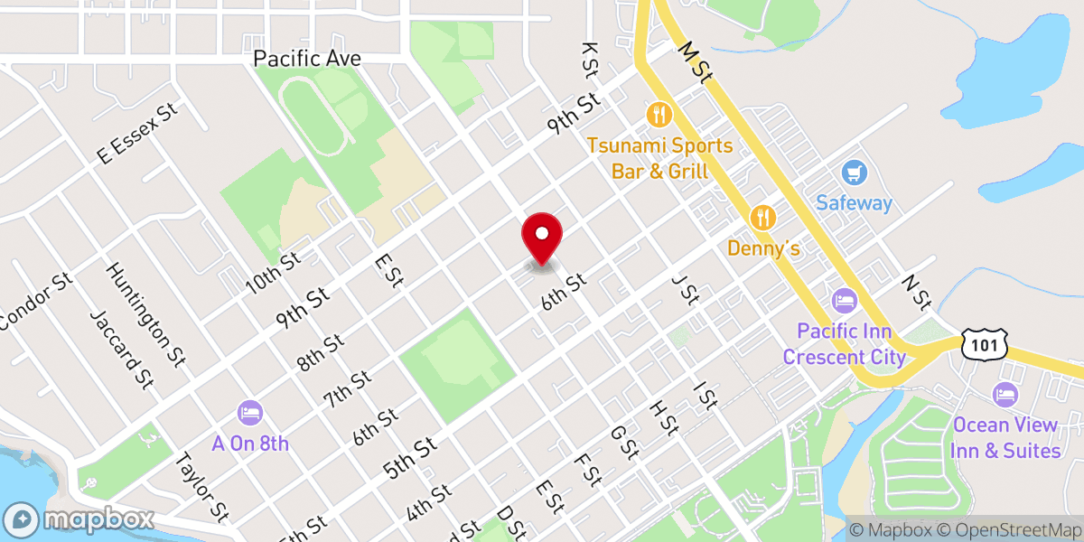 Map showing location of United Methodist Church