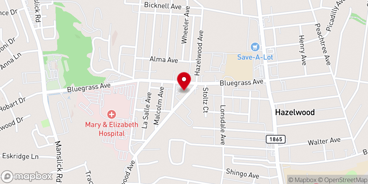 Map showing location of Saints Simon and Jude Catholic Church
