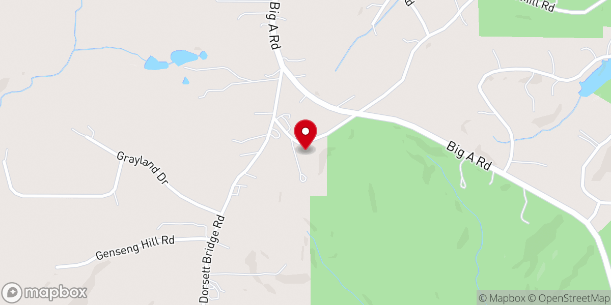 Map showing location of Shady Grove Church