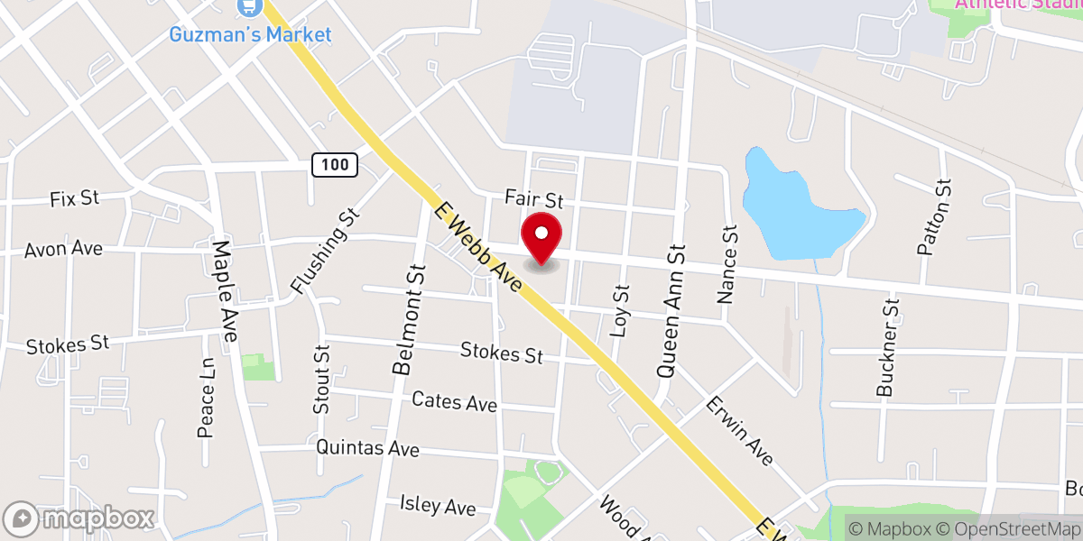 Map showing location of Iglesia Pentecostal Peniel