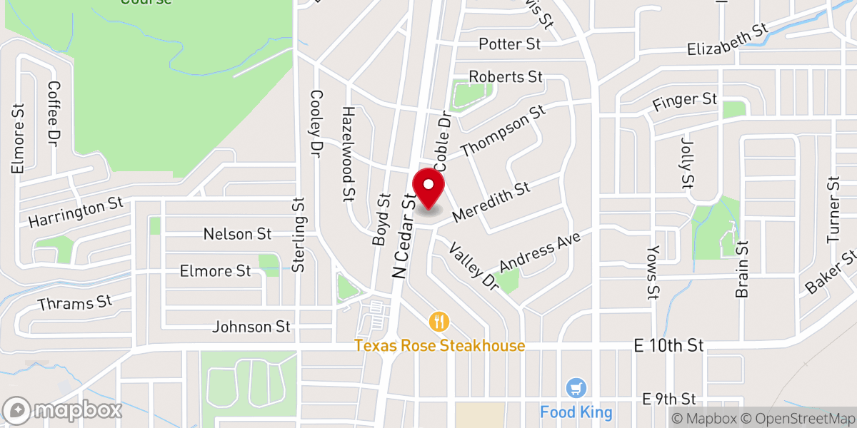 Map showing location of Wesley United Methodist Church