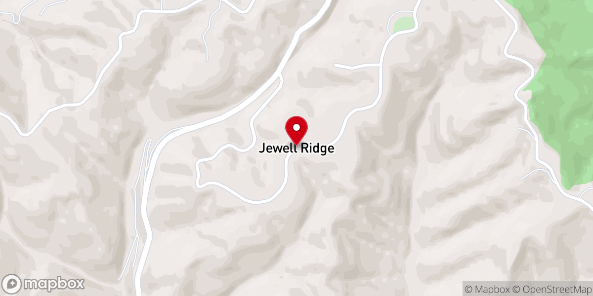 Map showing location of Jewell Ridge
