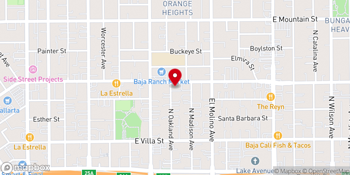 Map showing location of Orange Grove Friends Meeting