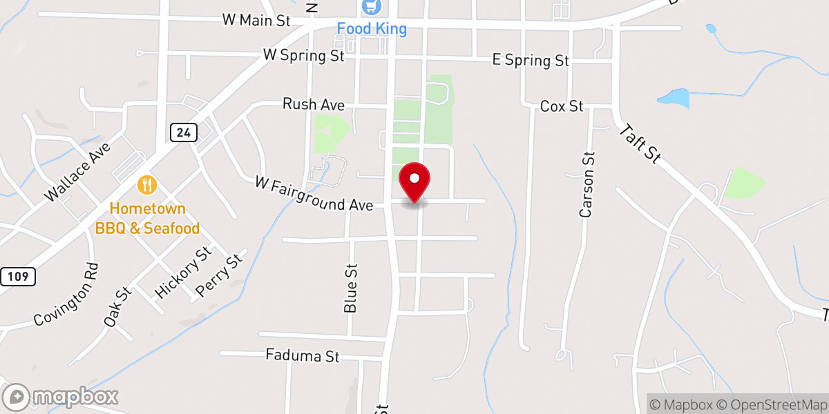 Map showing location of First Congretional Church UCC