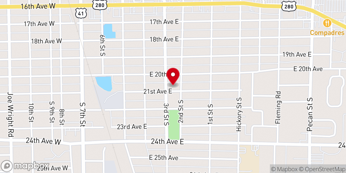 Map showing location of People of Faith Christian Church