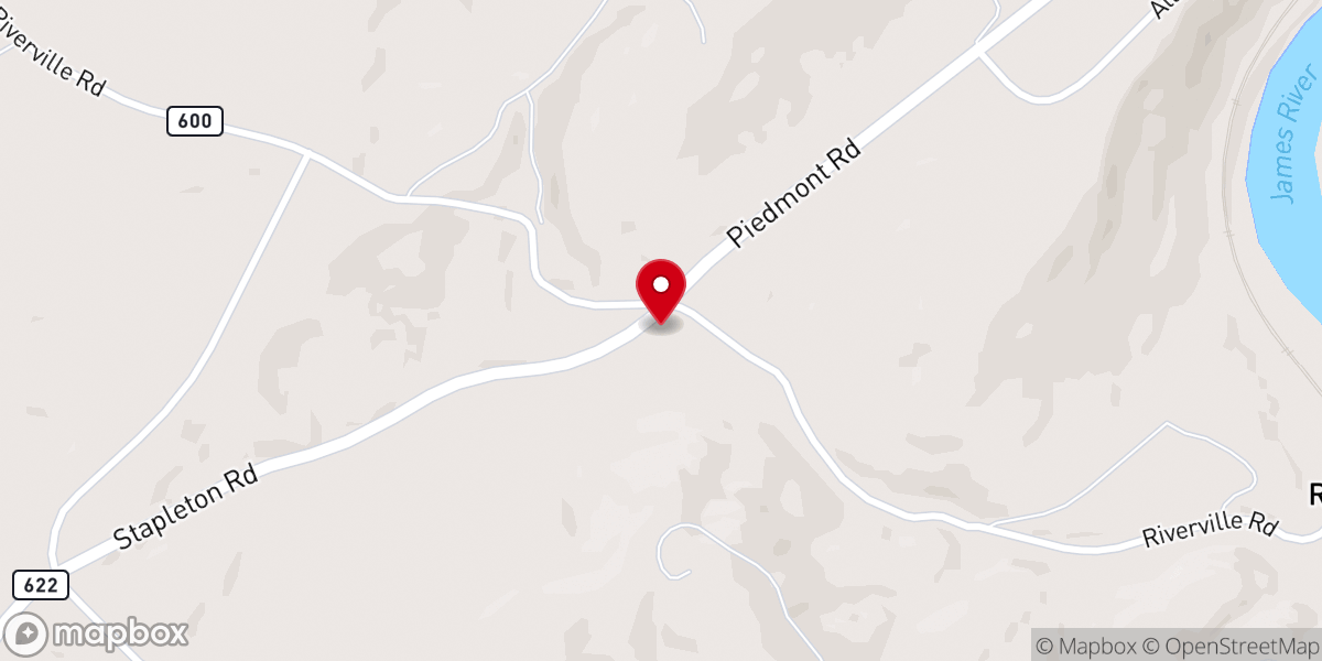 Map showing location of Saint James Church