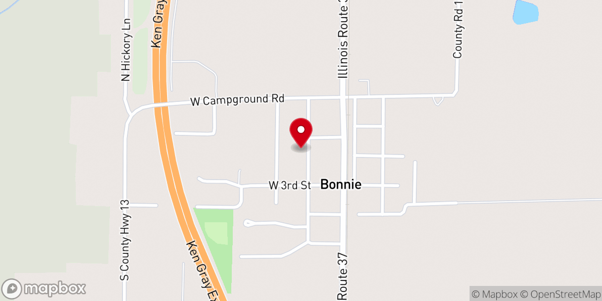 Map showing location of Bonnie Church of God