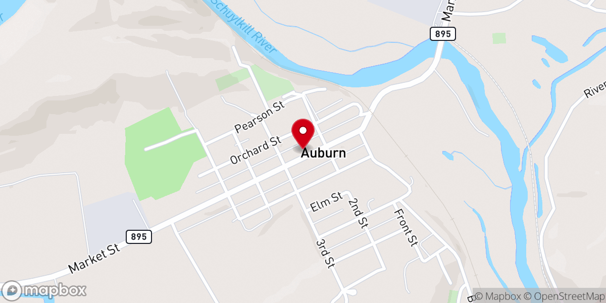 Map showing location of Auburn Church of God
