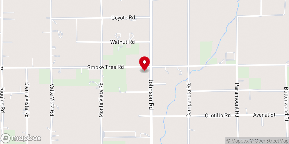 Map showing location of High Desert Baptist Church