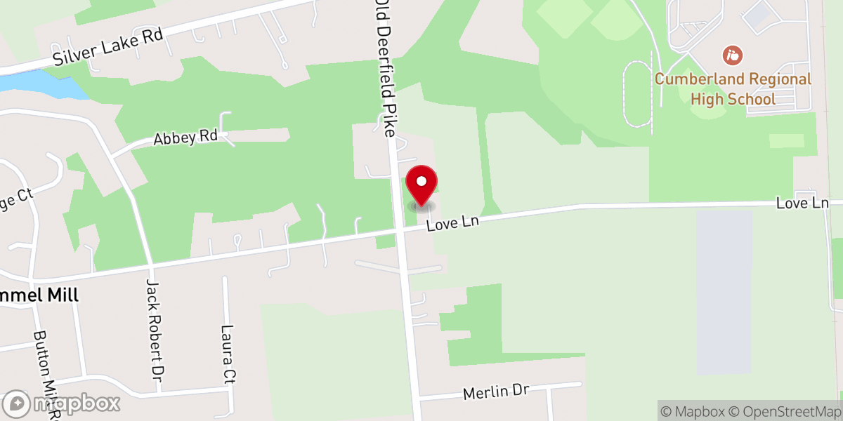 Map showing location of Bethel Baptist Church