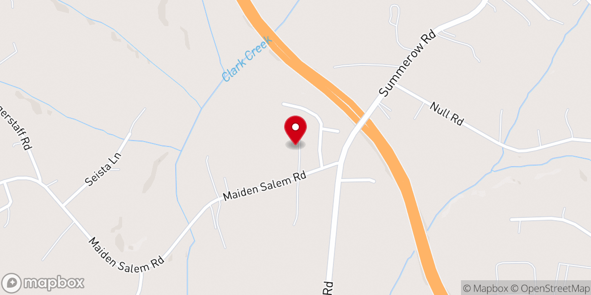 Map showing location of Fellowship Baptist Church