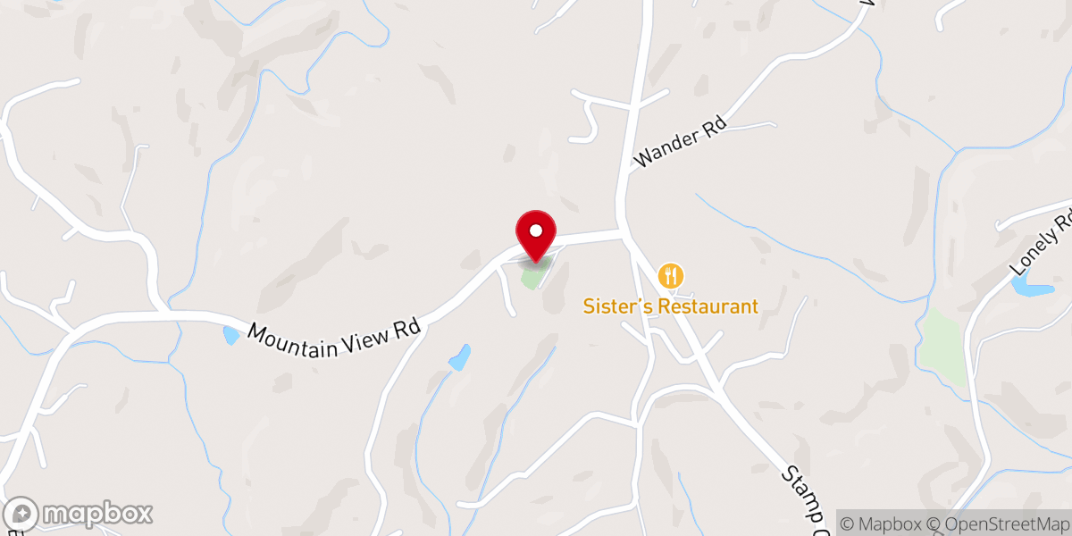 Map showing location of Mountain View Wesleyan Church