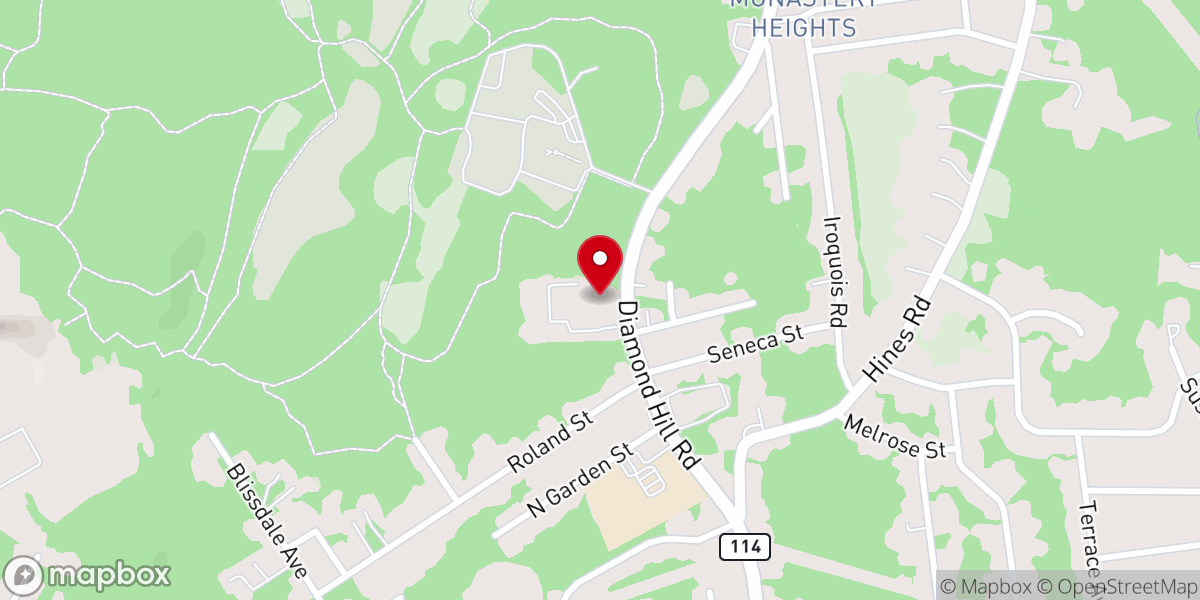 Map showing location of Saint Aidan Church