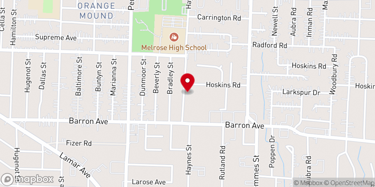 Map showing location of Barron Heights Church
