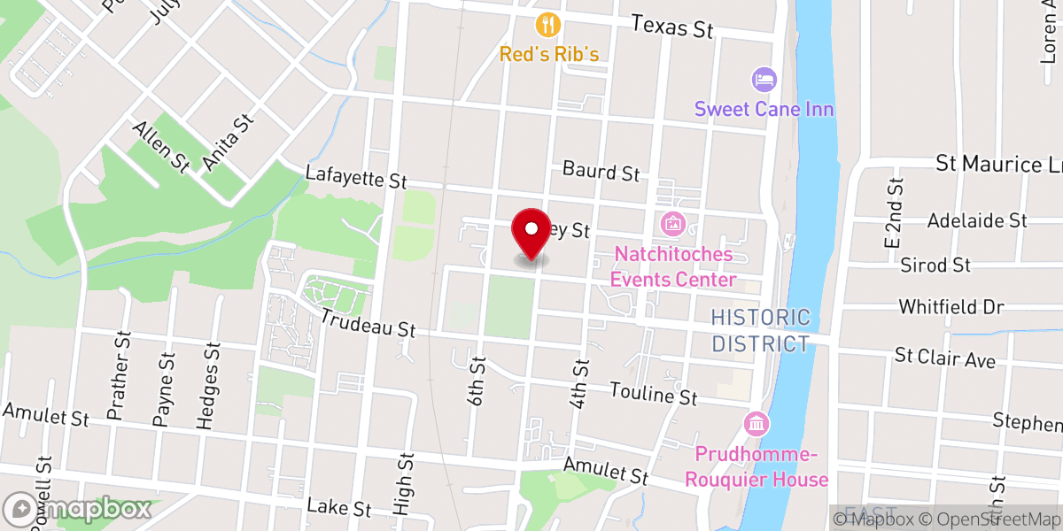 Map showing location of Asbury United Methodist Church