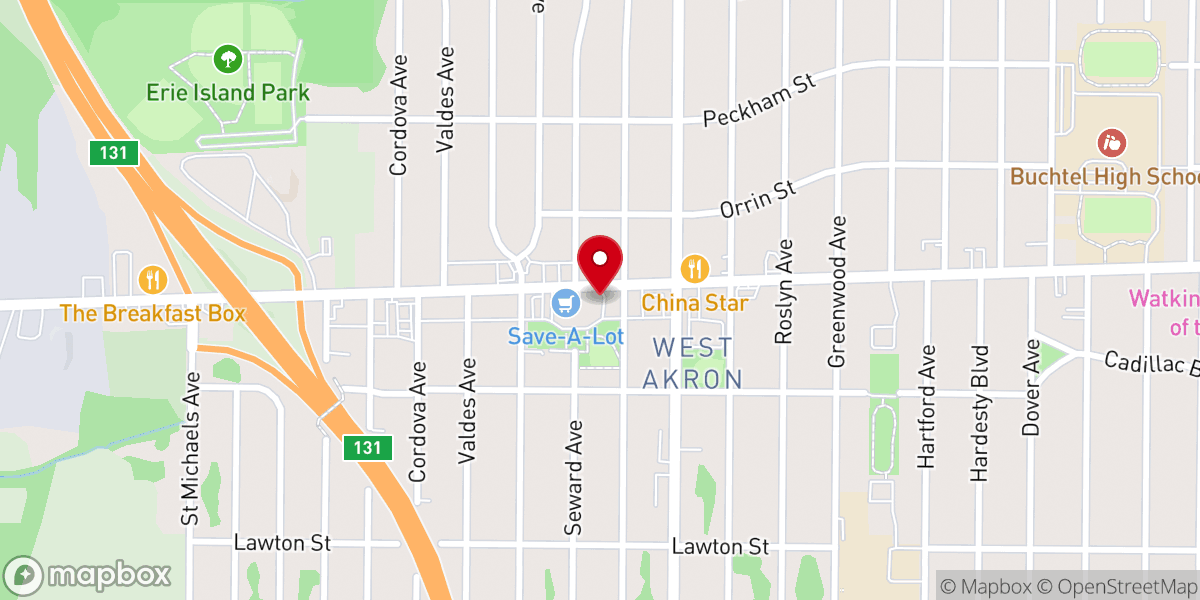Map showing location of Goshen House Interdenominational Church