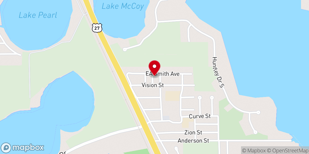 Map showing location of Shiloh Missionary Baptist Church of Lake Placid