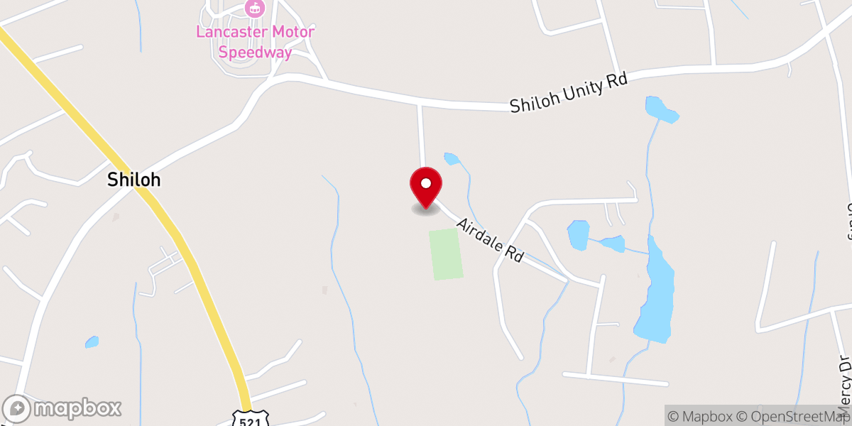 Map showing location of Shiloh ARP Church