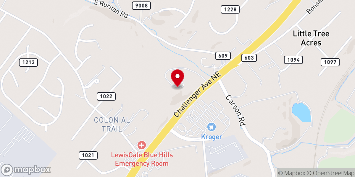 Map showing location of Villa Heights Baptist Church