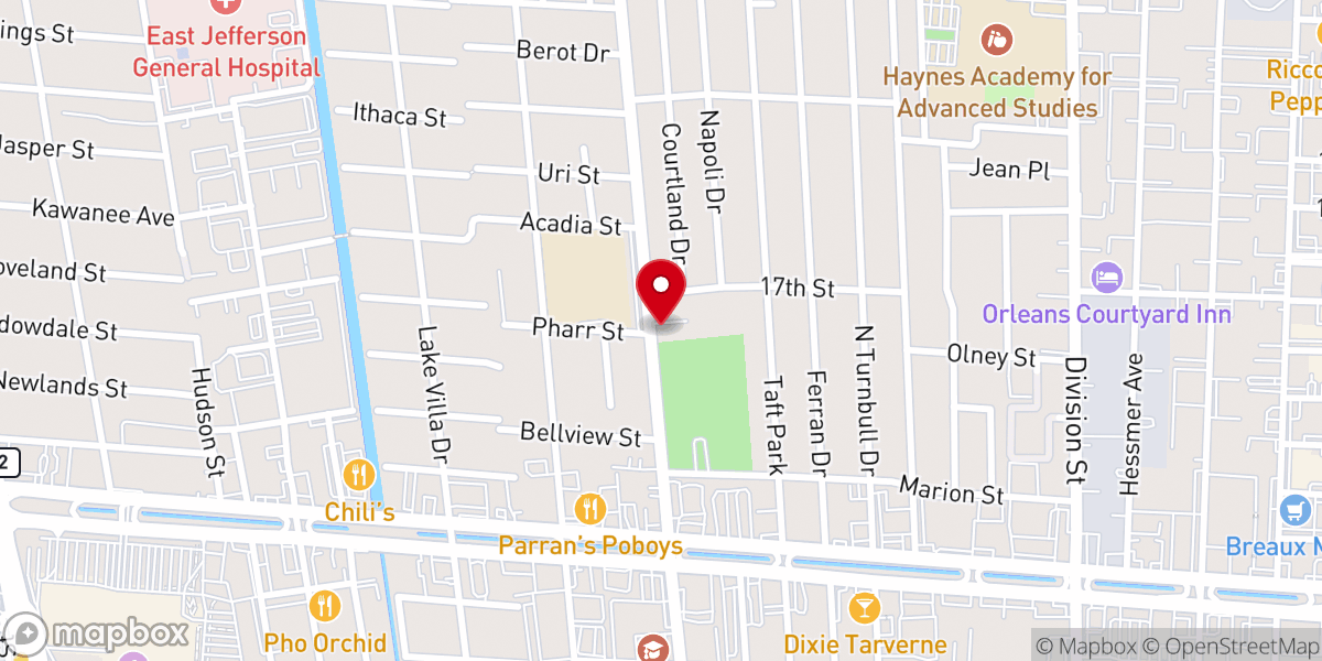 Map showing location of First English Lutheran Church