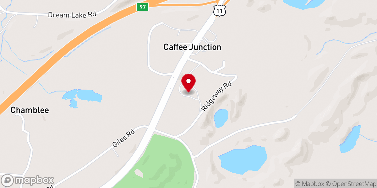Map showing location of Caffee Junction Church of God