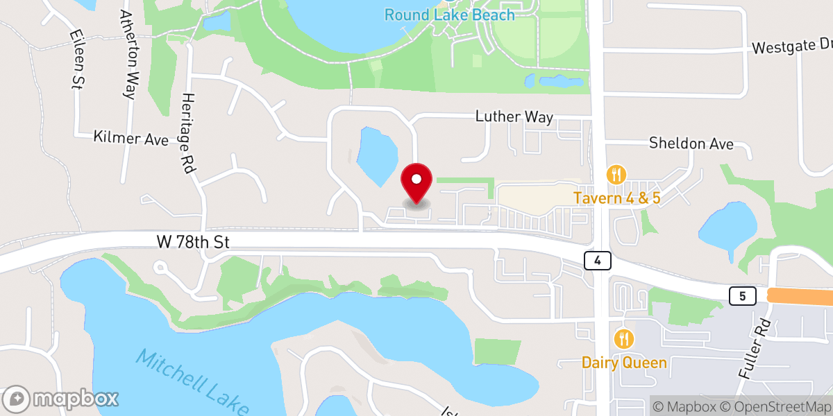 Map showing location of Christ Lutheran