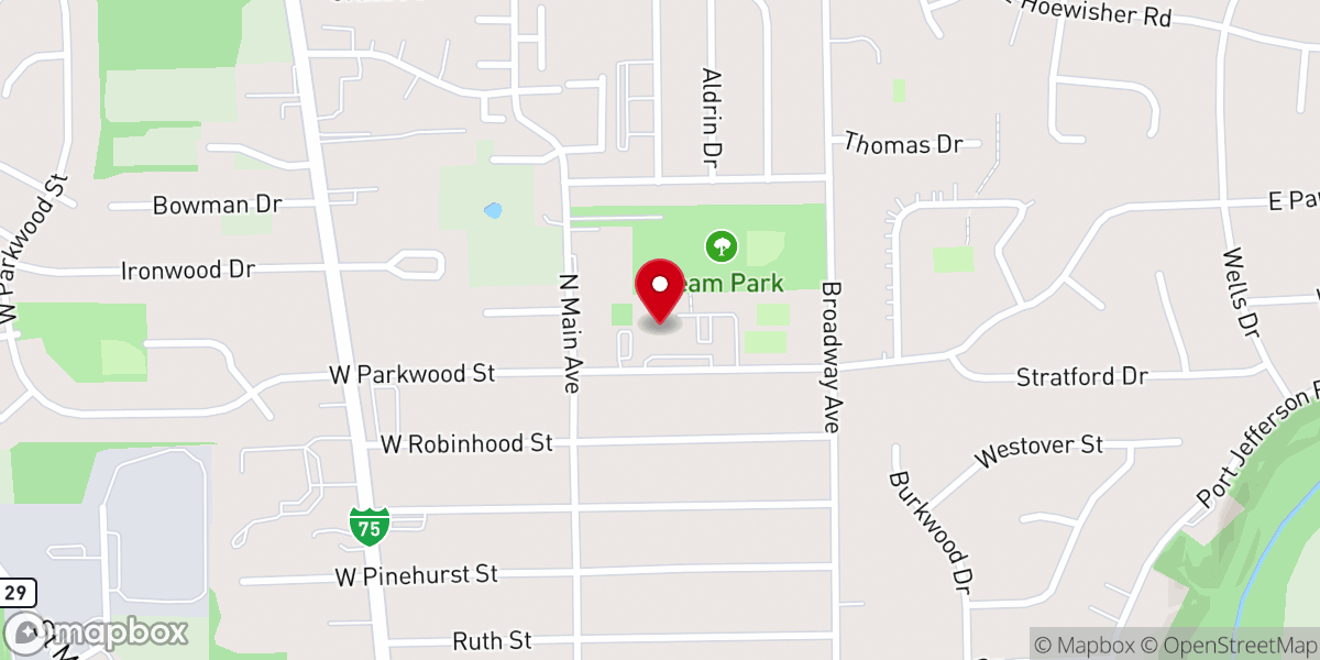 Map showing location of Sidney-Shelby County YMCA