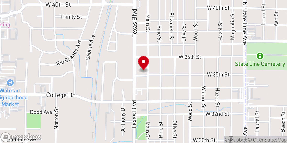 Map showing location of St Luke's United Methodist