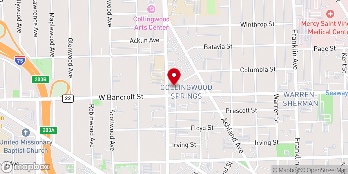 Map showing location of GHDT Worship Center