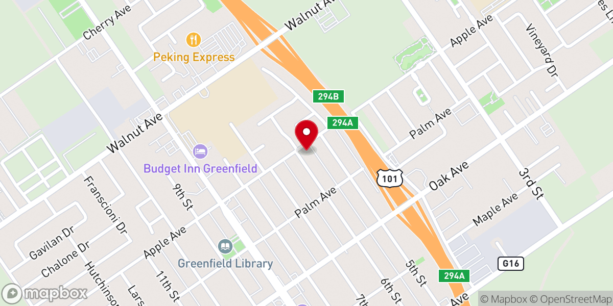 Map showing location of First Southern Baptist Church