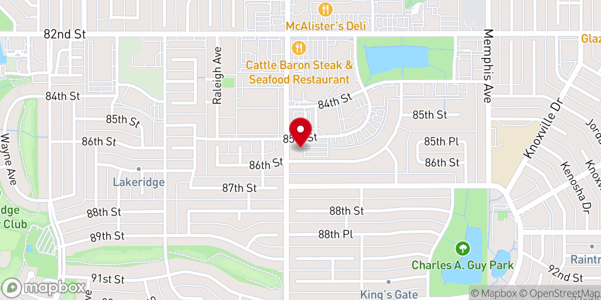 Map showing location of Southside Church of Christ
