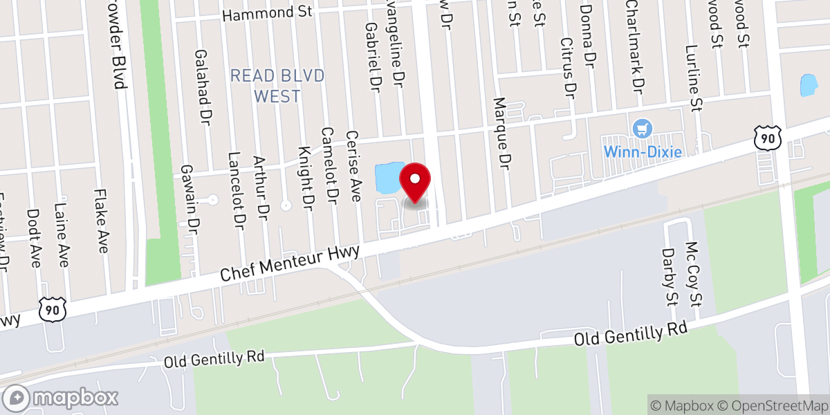 Map showing location of Prince of Peace Lutheran Church
