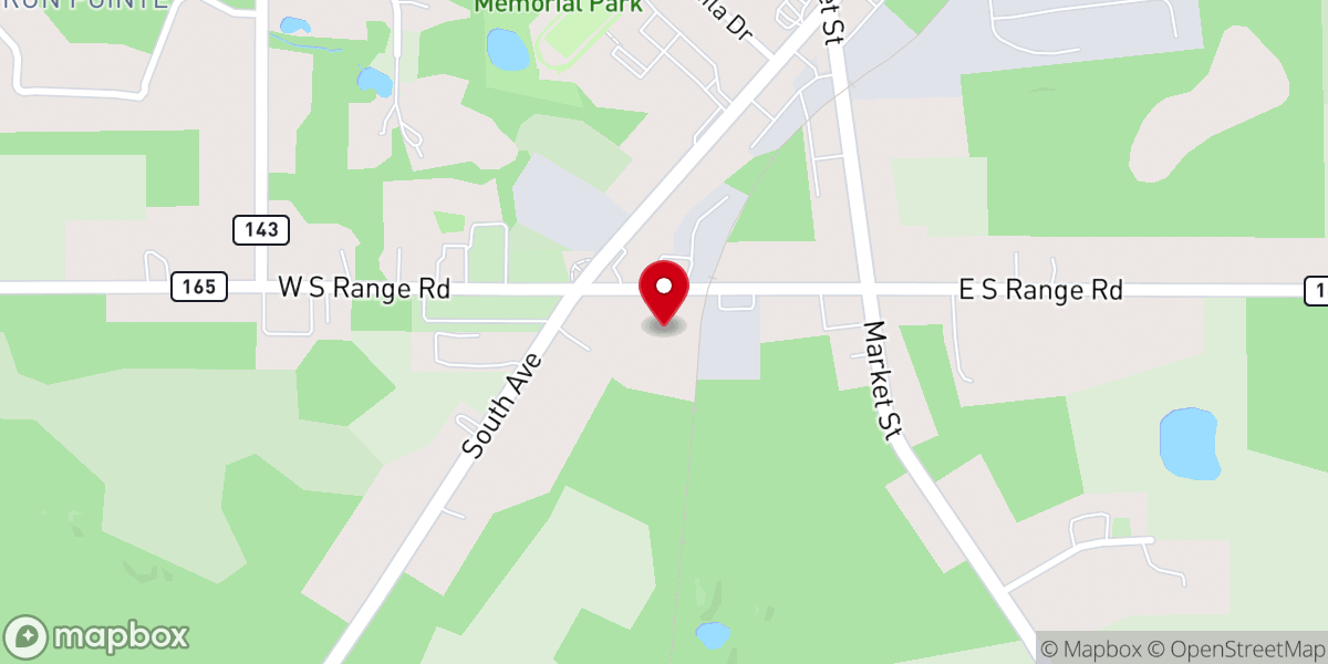Map showing location of Cornerstone Assembly of God