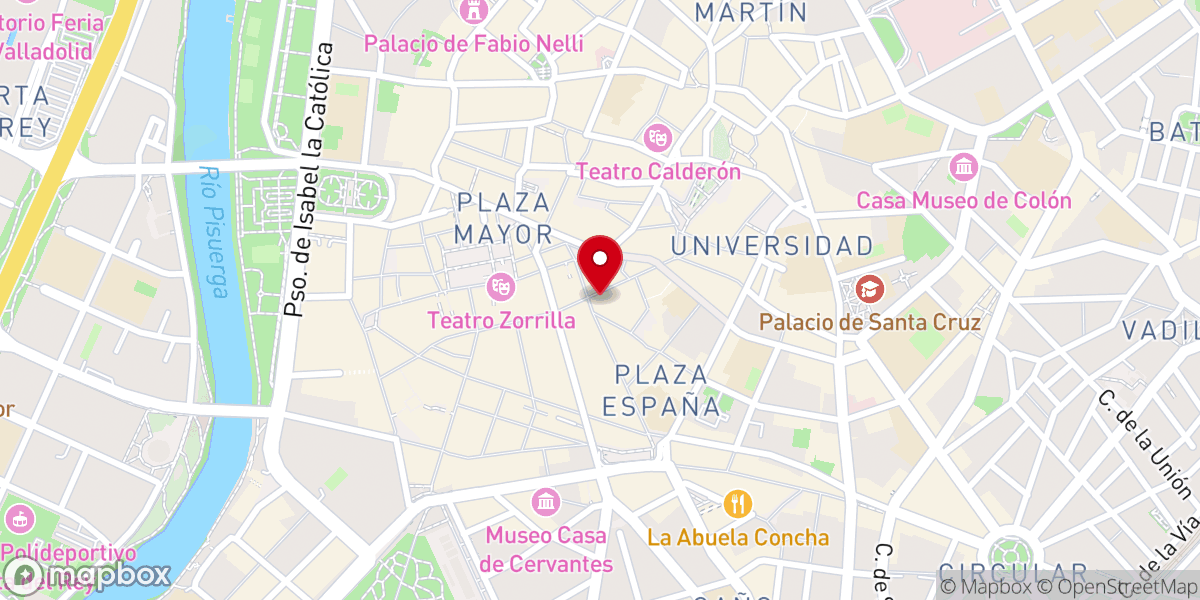 Map showing location of Iglesia-oratorio de San Felipe Neri