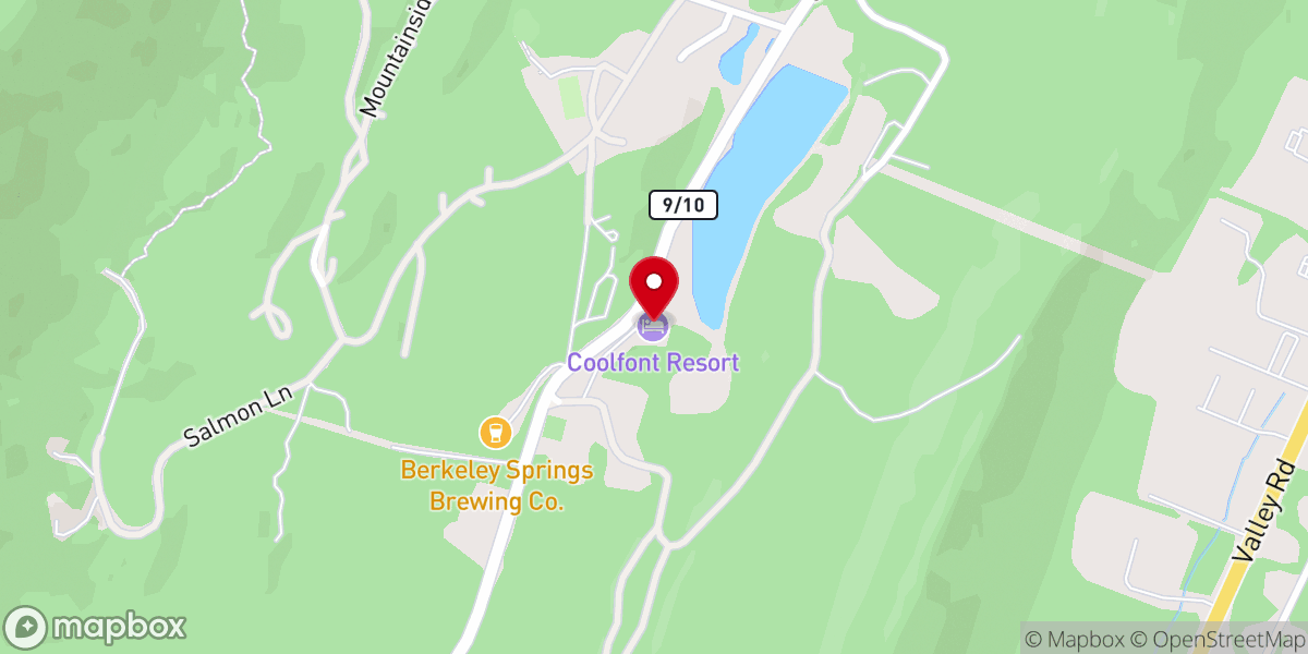 Map showing location of Coolfont Resort