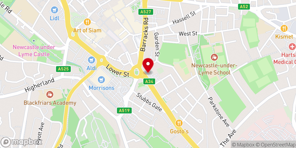 Map showing location of Holy Trinity Catholic Church