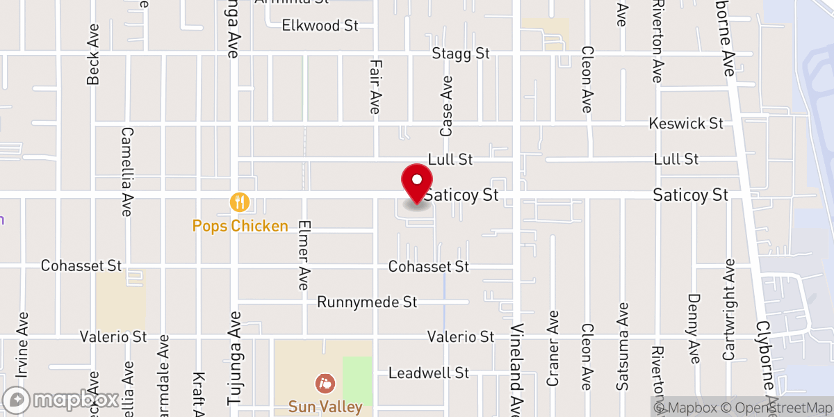 Map showing location of Iglesia Fuente de Vida