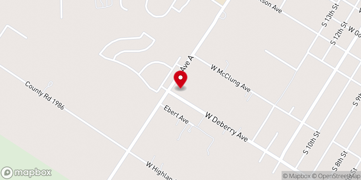 Map showing location of Assembly of God Church Parsonage
