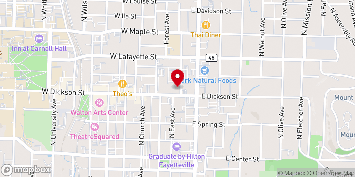 Map showing location of Wesley Building